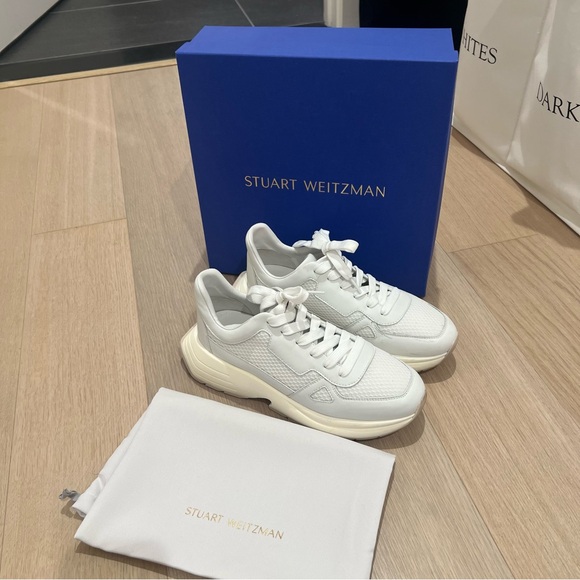 Stuart Weitzman Chunky White Sneaker US9 - Picture 1 of 12